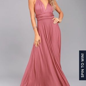 Lulu’s Maxi Dress Rose Multi-way